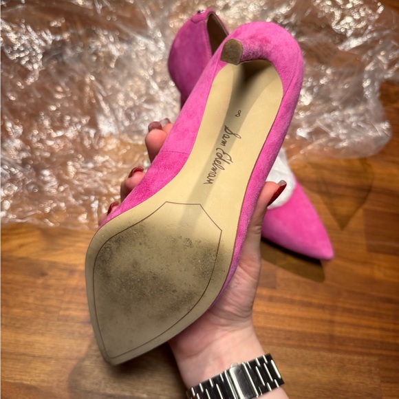Pink Suede Women's Heels - Picture 3 of 5